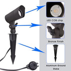 E ENERGETIC LIGHTING LED Landscape Lights with Connectors, 12V Low Voltage, Warm White 3000k, 4W, 175LM, Outdoor Waterproof Garden Pathway Lights Wall Tree Flag Spotlights with Spike Stand, 6 Pack - Image 4