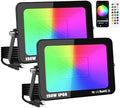 RIGIDON 2 Pack 150W Smart RGB LED Floodlight Outdoor with Plug, APP Control by RIGIDON