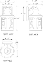 2-Pack Outdoor Wall Lights, Porch Lights, Waterproof Outdoor Wall Sconce, Exterior Light Fixture Grey Finish with Clear Glass Shade for Garage Patio Front Door Balcony, 12in. - Image 5