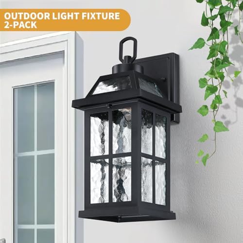 14 '' Outdoor Lights for House 2 Packs, Black Exterior Light Fixtures - Image 5