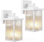 2 Pack White Porch Light, Rust-Resistant Outdoor Wall Light by hameso