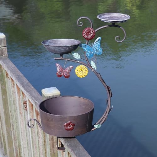 Deck Bird Bath, Bird Bath and Bird Bath Bowl, Flower Planting Pedestal by HLQMFHT