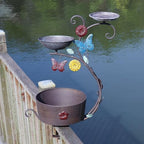 Deck Bird Bath, Bird Bath and Bird Bath Bowl, Flower Planting Pedestal by HLQMFHT