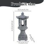 Resin Solar Japanese Pagoda Garden Statue Lantern, Decorative Zen Landscape Light for Yard Patio Lawn, Waterproof Outdoor Decor Style 2 - Image 2