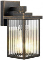 Black Brush Gold Porch Light, Waterproof Outdoor Wall Light by hameso
