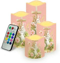 Easter Bunny and Cross Flameless Candles LED Pillar Candles Battery Operated Candles with Remote and Timers Color Changing Electric Fake Plastic Candles Easter Decorations by Uorisanigo