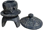 Solid Rock Stoneworks Small Round Concrete Pagoda Statue for Garden, Japanese/Chinese/Asian Style- Autumn Brown Color - Image 2