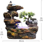 Tabletop Water Fountain Resin Indoor Waterfall Rockery Stream Tabletop Fountain for Home and Office Decor - Image 2