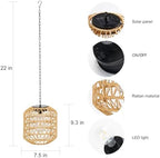 Livinlarge Solar Pendant Lights Outdoor,Hanging Lanterns with Edison Bulb - Image 7