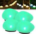 Solar Glass Garden Pebbles Outdoor, Pebble Shape Decorative Rock Lights Waterproof Solar, Glowing Cobblestone Stones for Outdoor Landscape Lighting, for Pathway, Yard Decor (Green) by Unknown