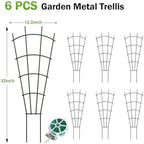 6-Pack Metal Trellis for Potted Plants, 32" Heavy Duty Garden Trellis for Climbing Plants, Rustproof Powder Coated Indoor/Outdoor Trellis for Climbing Vines, Flowers, Houseplants - Image 2