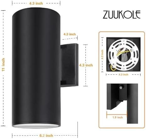 Dusk to Dawn Outdoor Wall Sconce, Waterproof Exterior Light Fixture - Image 5