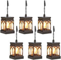KOOPER 6 Pack Solar Lanterns Outdoor Waterproof, Brighter Hanging Solar Lantern Lights for Outside, Auto ON/Off Lanterns Decorative Outdoor for Garden Table Yard Path Tree Patio Lawn Decor, Gifts by KOOPER