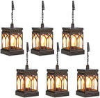KOOPER 6 Pack Solar Lanterns Outdoor Waterproof, Brighter Hanging Solar Lantern Lights for Outside, Auto ON/Off Lanterns Decorative Outdoor for Garden Table Yard Path Tree Patio Lawn Decor, Gifts by KOOPER