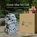 OLOMA Guardian Gargoyle Concrete Garden Statue Gothic Beast Sculpture Outdoor Lawn Yard Decor Handcrafted Cement Mythical Creature Figure Patio Porch Halloween Ornament Fantasy Gift Sculpture - Image 2