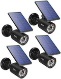 Solar Motion Lights Outdoor IP67 Waterproof Security Flood Lights 1800LM 3600mAh for Garage, Driveway, Path, Patio, Front Door, Landscape 4 Pack by WaitScher