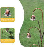 Metal Flowers with Bells for Outside Garden art, Decorative Garden Stakes - Image 2