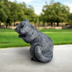 OLOMA Realistic Raccoon Stone Garden Statue Handmade Coon Concrete Outdoor Animal Sculpture Cement Yard Ornament Lawn Patio Porch Flower Bed Rustic Wildlife Decor Animal Lover Gift - Image 6