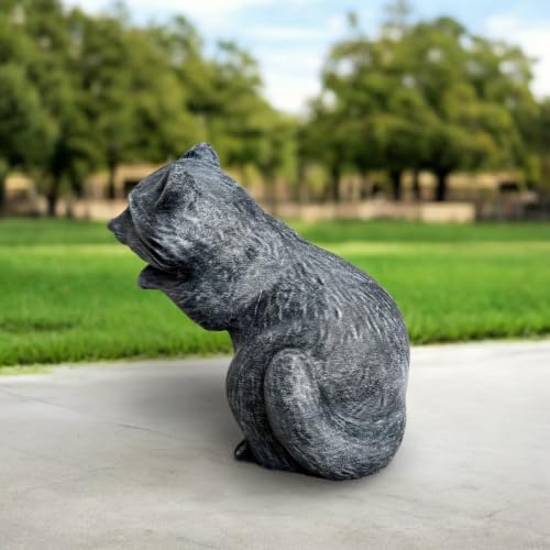 OLOMA Realistic Raccoon Stone Garden Statue Handmade Coon Concrete Outdoor Animal Sculpture Cement Yard Ornament Lawn Patio Porch Flower Bed Rustic Wildlife Decor Animal Lover Gift - Image 6