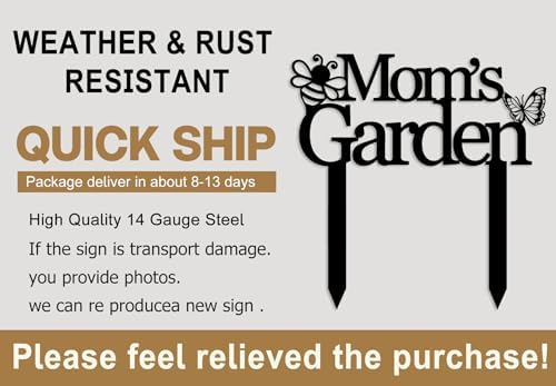 Custom Garden Sign, Personalized Bee Butterfly Art Garden, Metal Stake Gardener Name Sign, Gardens Plaque, Yard Art Decor, Mother's Day Present - Image 6