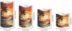 Flameless Light Candles for Home Room Decor Battery Operated Candles with Color Changing Timer Remote Flickering Fake Pillar Candles Tea Lights Table Decorations Seaside Sunset - Image 2