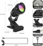 Spot Lights Outdoor 7W RGBW LED Color Changing Landscape Lights with Remote Control Landscape Lighting Spotlight Outdoor Waterproof Spot Lights for Yard Garden Patio Lawn Decorative 2 Pack - Image 2