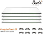 BALI OUTDOORS Fire Pit Wind Guard Fence 18"x 18"x 6" Square Fire Pit Screen Clear Tempered Glass Flame Guard for Propane Fire Pit, Outdoor Fire Column - Image 6