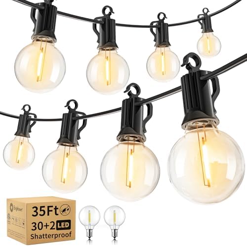 Brightown Outdoor String Lights, 35FT with 30 Bulbs, Waterproof Connectable by Brightown