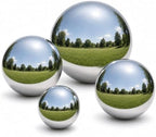 Gazing Ball, Diameter Polished Reflective Smooth Garden Sphere (4Pcs Mix) by Unknown