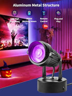 ZUCKEO LED Spot Lights Indoor RGBW Up Lights with Remote, 120V 10W Uplighting Indoor Spotlights Plug in, 4.92FT Code Accent Flood Light Christmas Color Changing Landscape Lighting with Switch (2Pack) - Image 2