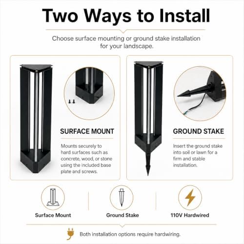 LED Path Light, Hardwired Landscape Lighting, 3000K Warm White - Image 5