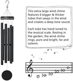 Suntimber Extra Large Wind Chimes for Outside Deep Tone,(Black,60") - Image 4