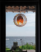Fall Wind Spinner Orange Pumpkin Maple Leaf Stainless Steel Spinner for Yard and Garden Hapyy Fall Y'all Wind Sculptures 12 Inch 3D Crafts Ornaments Hanging Fall Wind Spinner for Outdoor Indoor Decor - Image 4