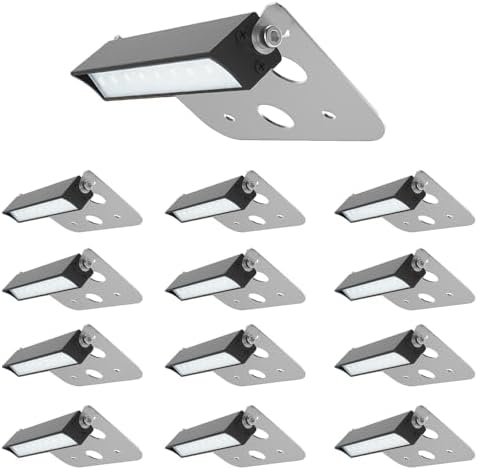 JESLED 12 Pack 4 inch Retaining Wall Lights, Low Voltage Landscape Lighting by JESLED