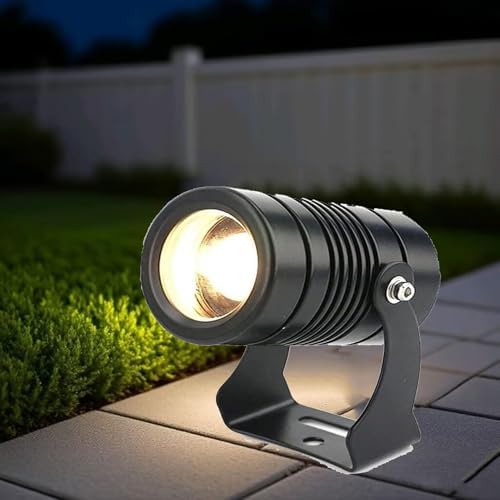 IP67 Waterproof Narrow Beam Spotlight - Landscape Lights, Adjustable Wall Wash Light, Outdoor Recessed Spot Light, for Building Facades Landscape Projection Lighting(Red,10W(AC85-265V)) by Unknown