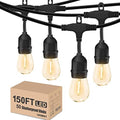 Achin Outdoor String Lights 150 Feet LED Waterproof Patio Lights with 50 Shatterproof Dimmable Warm Edison Bulbs String Lights for Outdoor Gazebo Bistro Wedding Birthday Party Lights, Connectable by Achin