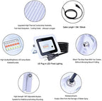 MIWAT 20W 2Pack LED Flood Light, Plug in RGB LED Color Changer Lamp with Remote, IP68 Waterproof Outdoor Floodlights for Wedding, Garden, Playground, Party - Image 5