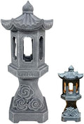 Pagoda Lantern Pagoda Garden Statue, Resin Solar Japanese Lantern, Decorative Zen Garden Landscape for Yard Patio Lawn, Style2 by Unknown