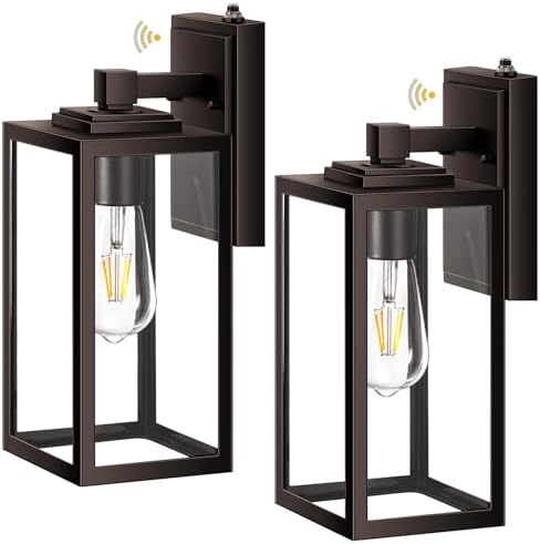 VIANIS Large Bronze Dusk to Dawn Exterior Lighting Fixtures, Waterproof by VIANISLIGHTING