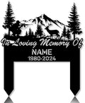 Personalized Hunter Grave Marker Forest Scene Deer Hunter Memorial Garden Stake 8-24 inch Hunter Dad Loss Gift, Hunter Memorial Gift Loss of Loved One (Forest Scene Deer Hunter) by Linktee