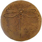 Solid Rock Stoneworks Round Dragonfly Stepping Stone- Autumn Wheat by Athens+Stonecasting+Inc