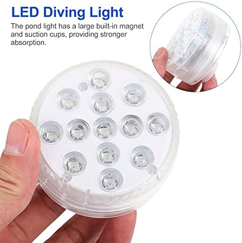 2 Sets Led Garden Driving Aquariums Remote Underwater Lights White Base Pool with Aquarium Fountain Ornament Decoration Submersible Pond Bathtub Hot Magnets Remoter(Colorfulx2pcs,7X3CMx3pcs) - Image 2