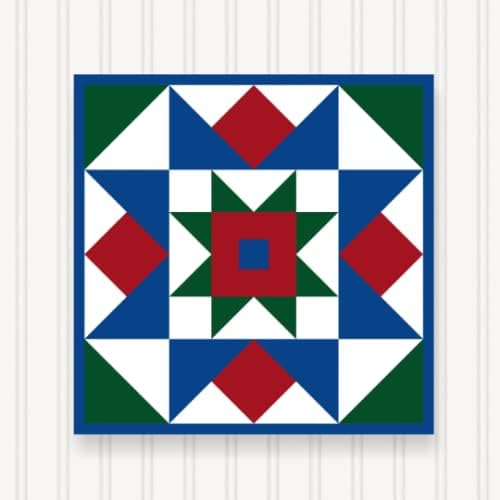 BARN Quilt Block Outdoor Square BQ107-01 | 6 Sizes | Outside Pattern | Wall Art | Yard Art | Barn Quilt Sign | Farm Quilt Design (34" x 34" 1 Sided) by SignStuffInc