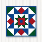 BARN QUILT Block Outdoor Square BQ107-01 | 6 SIZES | Outside Pattern | Wall Art | Yard Art | Barn Quilt Sign | Farm Quilt Design (46" x 46" 1 sided) Shipped in 4-23" Pieces by SignStuffInc