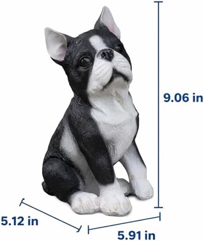 Tuxedo Bulldog Statues Outdoor Decorative, Dog Memorial Statue for Yard Lawn Patio Porch, Garden Pet Grave Marker Figures, - Image 3