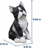 Tuxedo Bulldog Statues Outdoor Decorative, Dog Memorial Statue for Yard Lawn Patio Porch, Garden Pet Grave Marker Figures, - Image 3