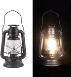 Farmhouse Rustic Accent Kerosene Dietz Electric Lantern Oil Lamp with Edison LED Bulb Black Matte Nightstand Table Lamps Antique Light Study Room 12 Inches Tall Cabin Kitchen Winery Restaurant Bar - Image 2