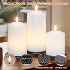 GenSwin Rechargeable Flameless Candles Battery Operated with Remote Timer - Image 3