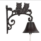 Cast Iron Dinner Bell Wall Hanging Bell Welcome Sign, Manually Shaking Doorbell for Garden Wall Decoration - Image 5