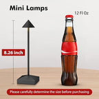 3 Pack Small Black Rechargeable Cordless Table Lamps Dimmable - Image 3